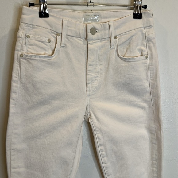 MOTHER THE LOOKER ANKLE STEP FRAY CREAM PUFF SIZE 25 - Picture 5 of 11